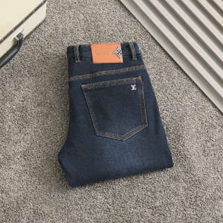 루* LV파츠로고 양기모 스판데님진 커스텀