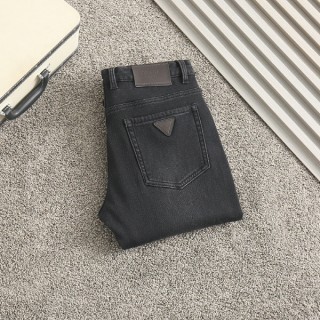 프* 삼각패치로고 양기모 스판블랙진 커스텀