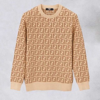 [ F ] FF 자카드 울 블렌드 니트 풀오버 (슬림핏)