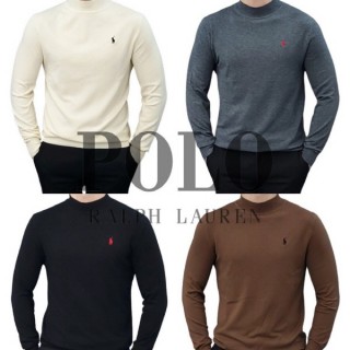 PL 포니 자수 캐시미어 울 하프 터틀넥