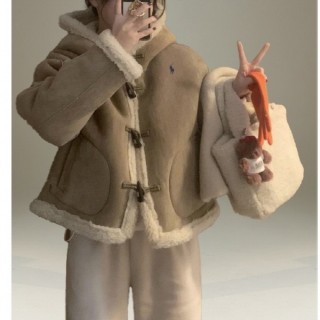 폴* 무스탕 더플 후드 (여성)