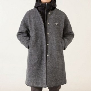 [ P ] 수입 오버사이즈 부클 투웨이 양모 코트자켓