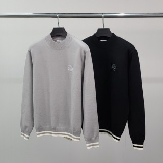 [LW] 로고자수 라인 니트