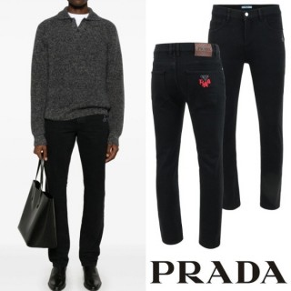 PRD 클래식 레더 이니셜 레터링 융기모 슬림 진