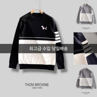 톰* 배색 훈트 니트