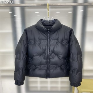 루* 모노그램 레더 다운 패딩 자켓