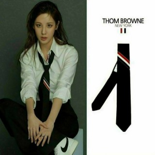 톰* 삼선테이핑 넥타이 (블랙)