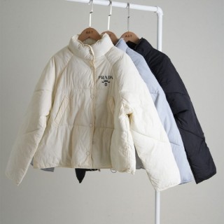 [ P ] 체스트 로고 크롭 패딩자켓 (여성)