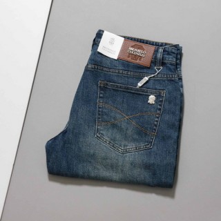 [ B ]수입 로고 실버 패치 데님 팬츠