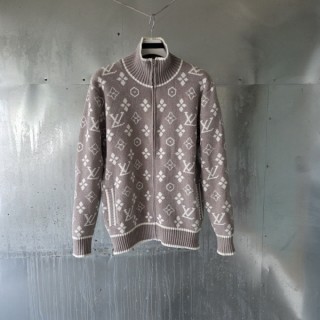 루* 모노그램 울 니트 집업 가디건