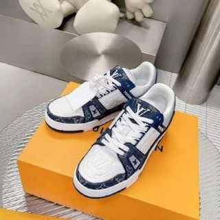 루* LV 트레이너 스니커즈 모노그램 데님 블루 (남여공용)