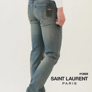 [ S ] 수입고퀄 YSL브라운패치 데님