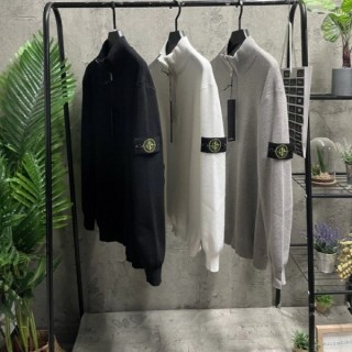 와펜 하프 집업 니트