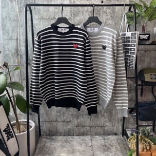 CDG 수입 스트라이프 캐시 라운드 니트