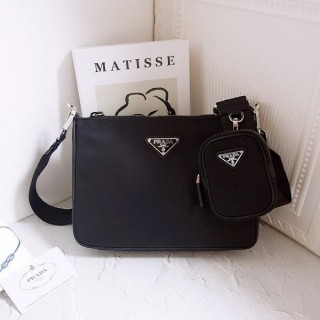 프** 고급 리 나일론 메신저 크로스백