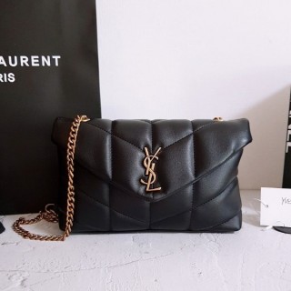 생** 고급 루루 푸퍼 미니 토이백 검정 금장