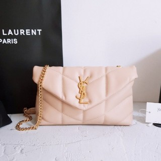 생** 고급 루루 푸퍼 미니 토이백 핑크 금장