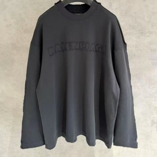 발* 아플리케 로고 롱슬리브 티셔츠