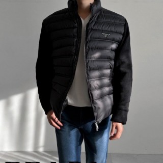 PRD 로울 니트 경량 패딩 집업