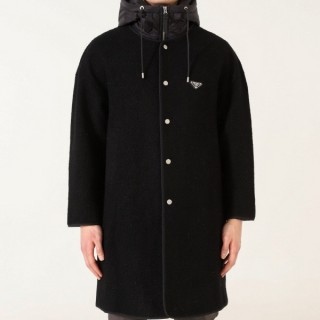 PRD 오버사이즈 부클 투웨이 양모 코트