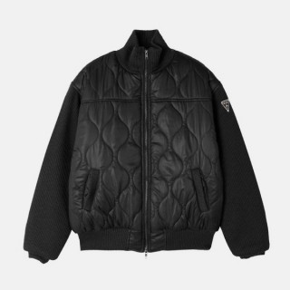 PRD 러프 니트 패딩 하이넥 점퍼