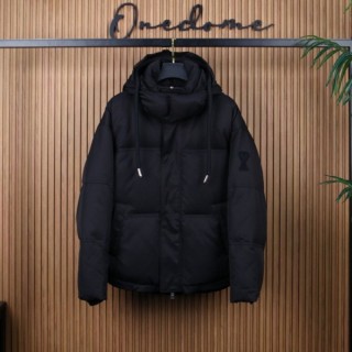 아* 하트 로고 후드 패딩