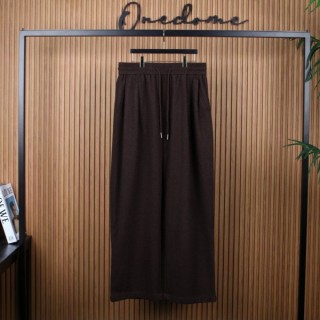 질* 브라운 코튼 밴딩 와이드 팬츠