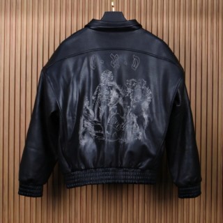 앙* 리쉬 데프리메 페인터스 와이브스 레더 라이브러리 재킷 블랙