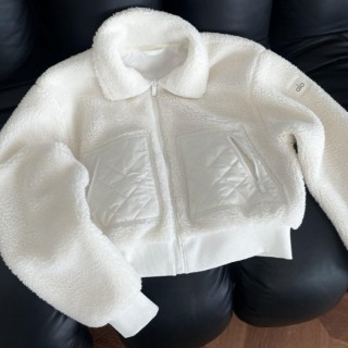 알* 테디 퍼 패치 보머 자켓 (여성)