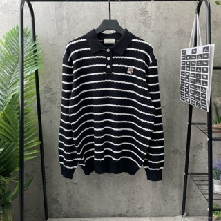 M* 스트라이프 카라 니트