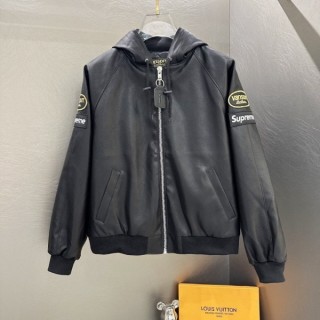 슈** 밴슨 레더 후드 워크 자켓