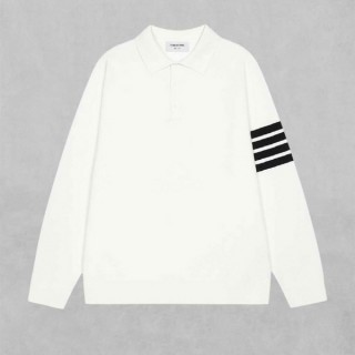 [ T ] 클래식 롱 슬리브 폴로 니트 스웨터