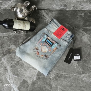 [ D ] 블루 스틸패치 데님 팬츠