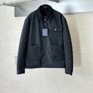 루* F018 믹스 레더 워크웨어 블루종 자켓