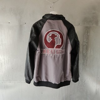 루* 믹스레더 블루종 자켓