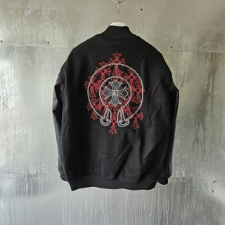 크* 레더 바시티 자켓