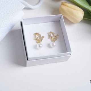 [ D ] 레터링 비쥬 펄 이어링