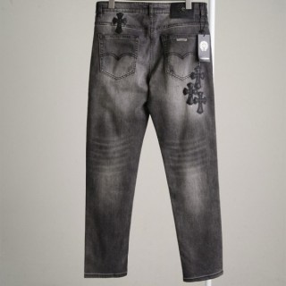 [ C ] 크로스 패치 블랙 데님 진