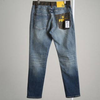 [ F ] FF 모노그램 트리트먼트 데님 팬츠