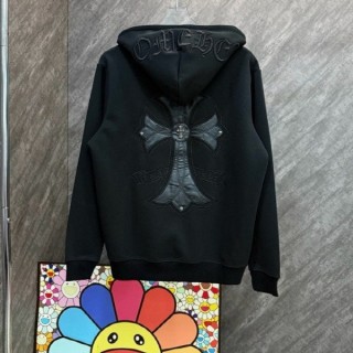 크* 홀스슈 레더 크로스 집업 후드 자켓