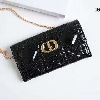 [ D ] 페이던트 까나쥬 블랙 체인 장지갑