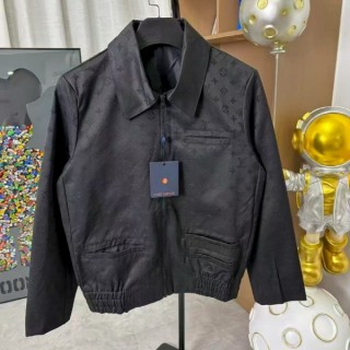 루* 모노그램 블루종 자켓