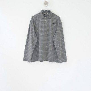 미*** 스트라이프 그레이 폴로 셔츠 - 수입 (남여공용)