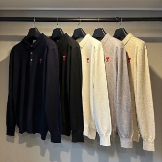 AM 드 꾀흐 엠브로이더리 카라 니트