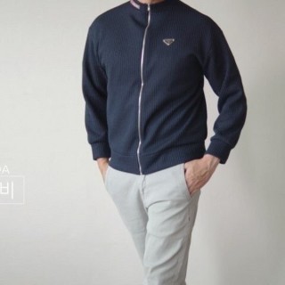 PRD 골지 집업 니트 티