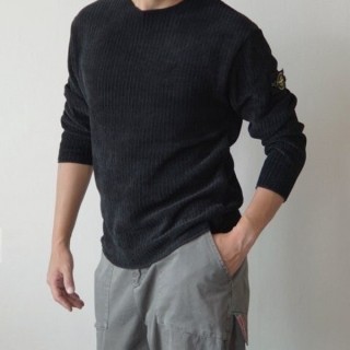 와펜패치 골지 니트