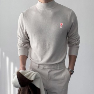 AM 스몰하트 패치 캐시미어 반폴라니트