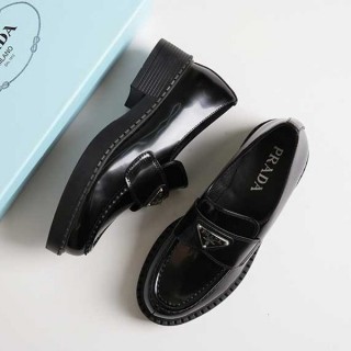 프* 초콜릿 브러시드 레더 로퍼