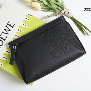 로* 카프스킨 아나그램 로고 클러치백