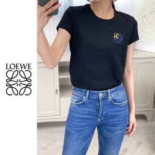 LOE 배색자수 반팔티 (여성)